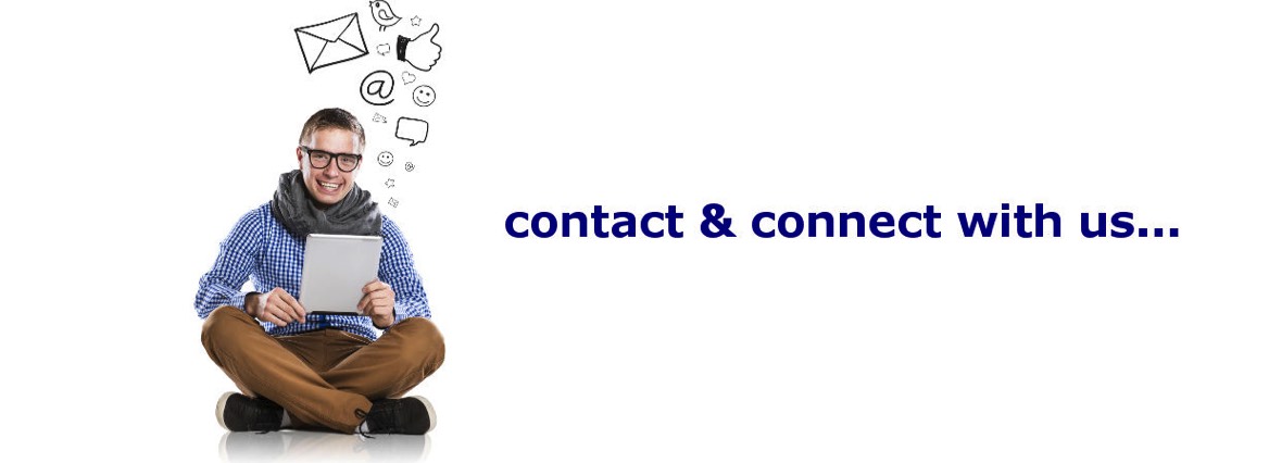 Contact and connect email twitter pinterest linkedin